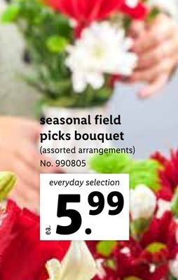 Lidl Seasonal field picks bouquet offer