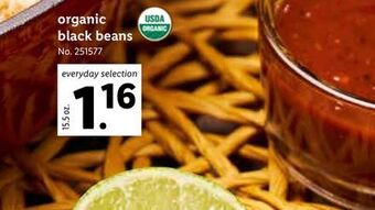 Lidl Organic black beans offer