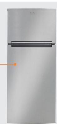 The Home Depot Whirlpool 18 cu. ft. stainless steel refrigerator offer
