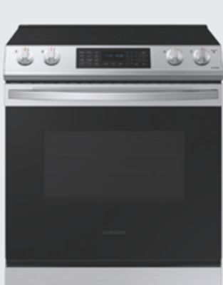 The Home Depot Samsung 6.3 cu. ft. stainless steel slide-in electric range offer