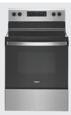 The Home Depot Whirlpool 5.3 cu. ft. stainless steel electric range offer