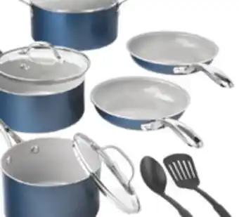 The Home Depot Granitestone 10 pc. aluminum nonstick cookware set offer