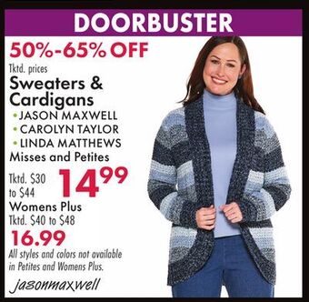 Boscov's Sweaters & cardigans offer