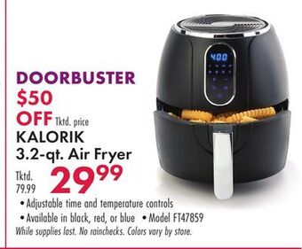 Boscov's Kalorik 3.2-qt. air fryer offer