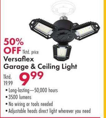 Boscov's Versafl ex garage & ceiling light offer