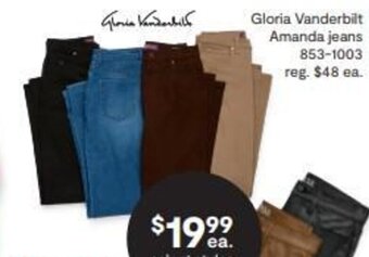 JC Penney Gloria Vanderbilt Amanda jeans offer