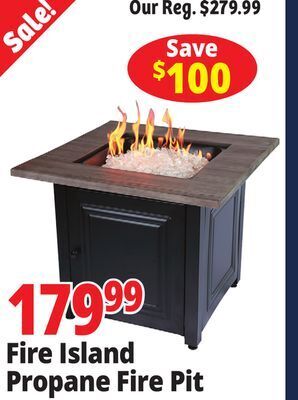 Ocean State Job Lot Fire island propane fire pit offer