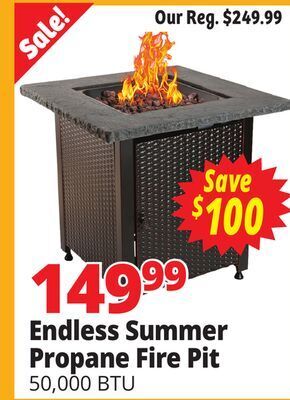 Ocean State Job Lot Endless summer propane fire pit offer