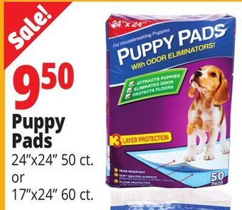 Ocean State Job Lot Puppy pads offer