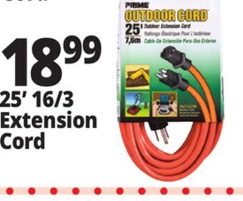 Ocean State Job Lot 25' 16/3 extension cord offer