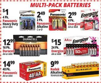 Ocean State Job Lot Multi-pack batteries offer