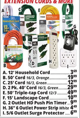 Ocean State Job Lot Extension cords & more offer