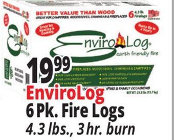 Ocean State Job Lot Envirolog 6pk. fire logs offer