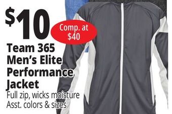 Ocean State Job Lot Team 365 men's elite performance jacket offer