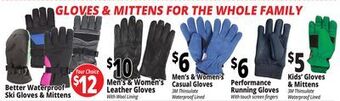 Ocean State Job Lot Gloves & mittens for the whole family offer