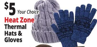 Ocean State Job Lot Heat zone thermal hats & gloves offer