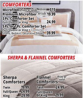 Ocean State Job Lot Sherpa & flannel comforters offer