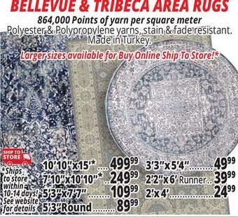 Ocean State Job Lot Bellevue & tribeca area rugs offer
