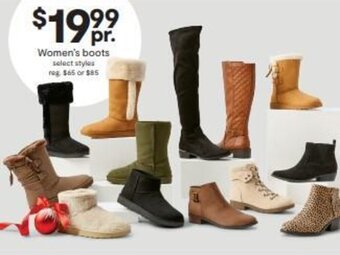 JC Penney Women's boots offer