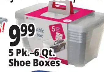 Ocean State Job Lot 5 pk.–6 qt. shoe boxes offer