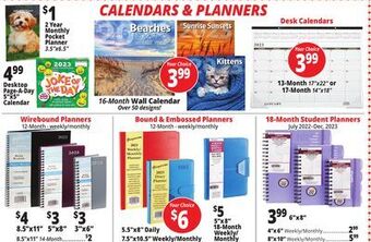Ocean State Job Lot Calendars & planners offer