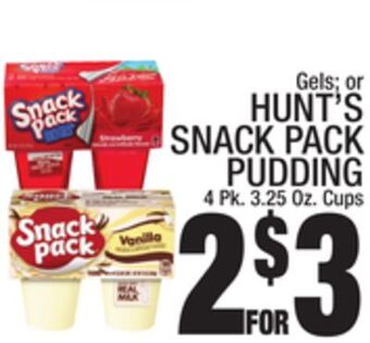 C Town Hunt's snack pack pudding offer