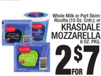C Town Krasdale mozzarella 8 oz. pkg. offer