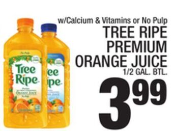 C Town Tree ripe premium orange juice offer