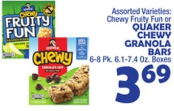 Bravo Supermarkets Quaker chewy granola bars offer
