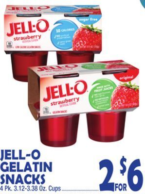 Bravo Supermarkets Jell-o gelatin snacks offer