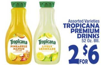 Bravo Supermarkets Tropicana premium drinks offer