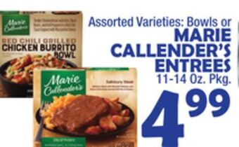 Bravo Supermarkets Marie callender's entrees offer