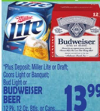 Bravo Supermarkets Budweiser beer offer