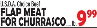 Bravo Supermarkets Flap meat for churrasco offer