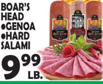 Bravo Supermarkets Boar's head genoa, hard salami offer
