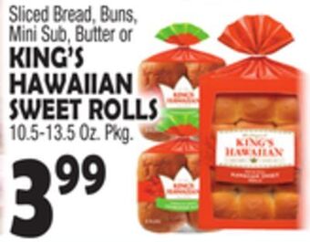 Bravo Supermarkets King's hawaiian sweet rolls offer