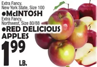 Bravo Supermarkets Mccintosh red delicious apples offer
