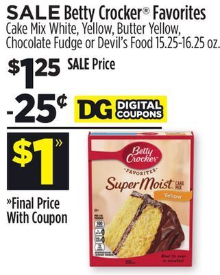 Dollar General Betty crocker® offer