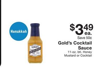 Fairway Store Market Gold's cocktail sauce offer