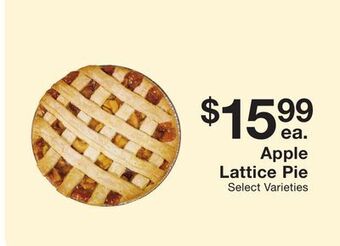 Fairway Store Market Apple lattice pie offer