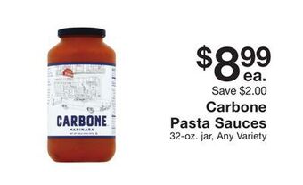 Fairway Store Market Carbone pasta sauces offer