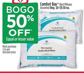 Dollar General Comfort bay® bed pillows offer
