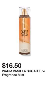 Bath & Body Works Warm vanilla sugar fine fragrance mist offer