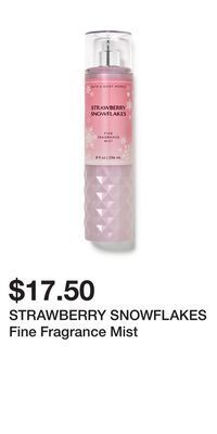 Bath & Body Works Strawberry snowflakes fine fragrance mist offer