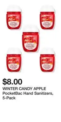 Bath & Body Works Winter candy apple pocketbac hand sanitizers, 5-pack offer