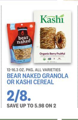 Kings Food Markets Bear naked granola or kashi cereal offer