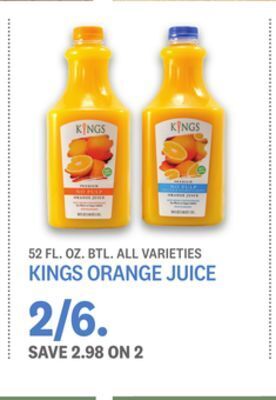 Kings Food Markets Kings orange juice offer