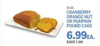 Kings Food Markets Cranberry orange nut or pumpkin pound cake offer