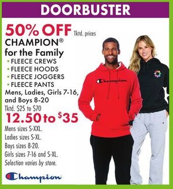 Boscov's Champion® for the family offer
