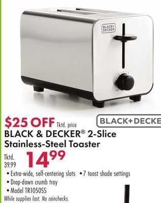 Boscov's Black & decker® 2-slice stainless-steel toaster offer